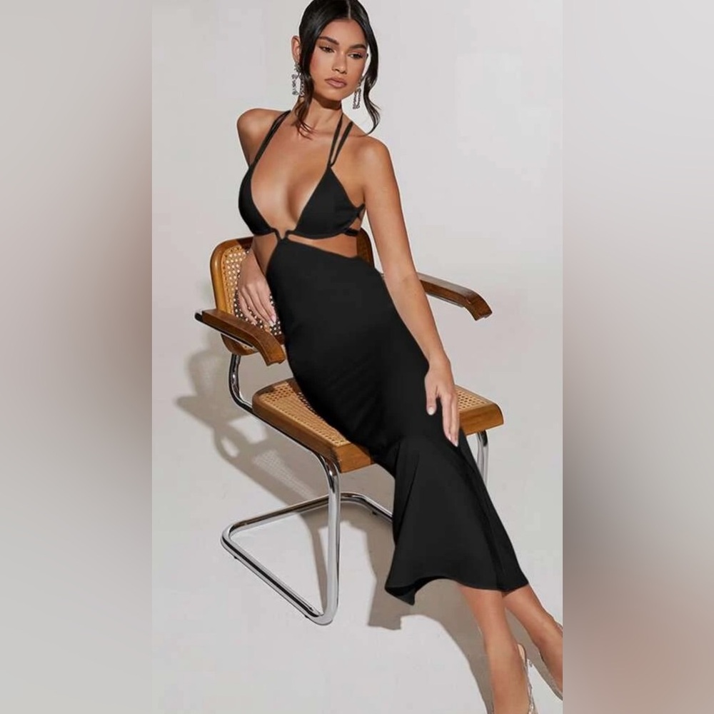 Halter Neck Lace-up Backless Dress SMALL BRAND NEW NEVER WORN